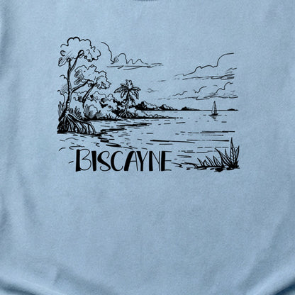 Biscayne National Park Line Drawing Cotton T-Shirt