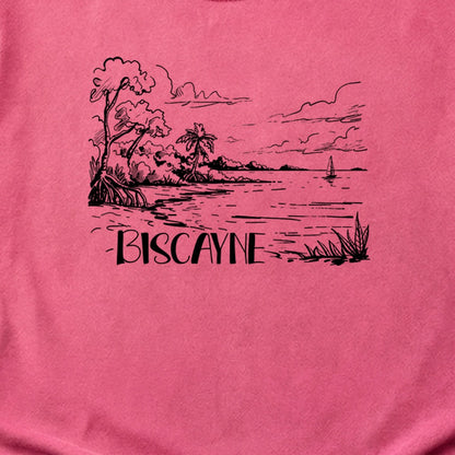 Biscayne National Park Line Drawing Cotton T-Shirt