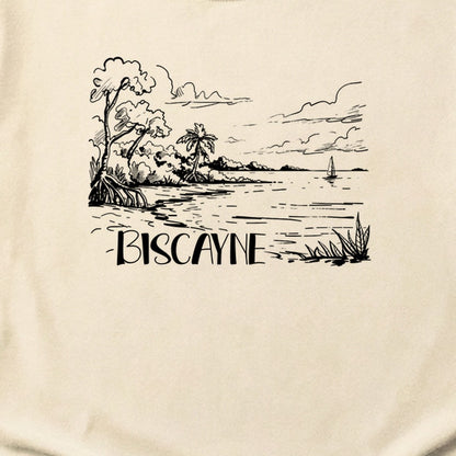 Biscayne National Park Line Drawing Cotton T-Shirt
