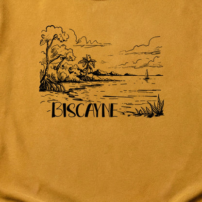 Biscayne National Park Line Drawing Cotton T-Shirt