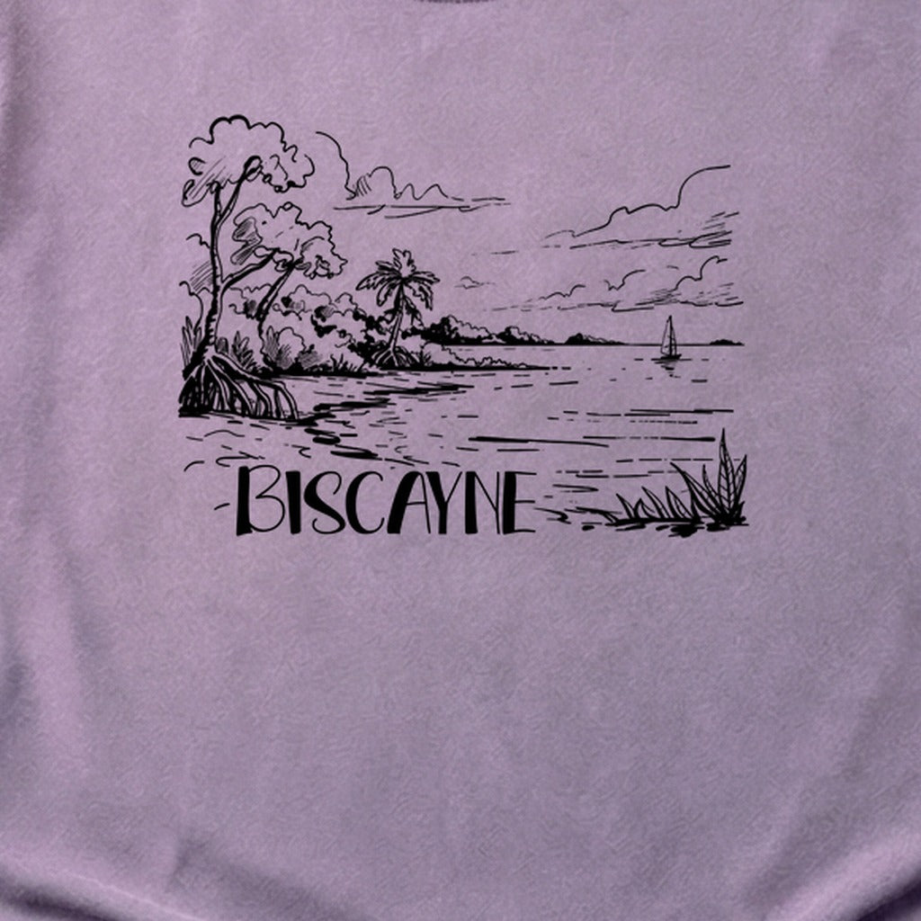 Biscayne National Park Line Drawing Cotton T-Shirt