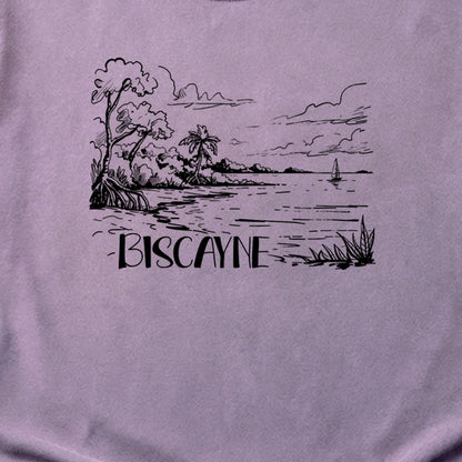 Biscayne National Park Line Drawing Cotton T-Shirt