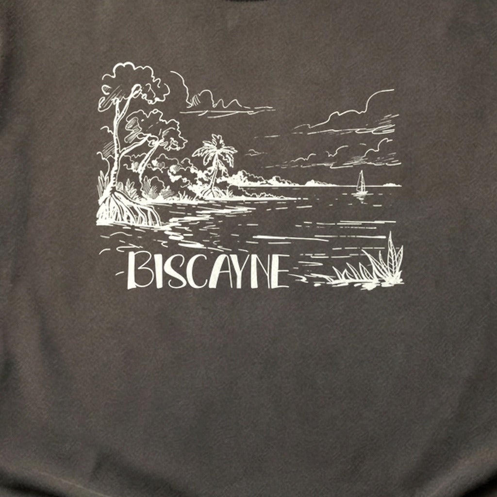 Biscayne National Park Line Drawing Cotton T-Shirt