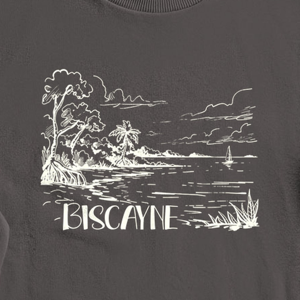Biscayne National Park Line Drawing Crewneck Sweatshirt