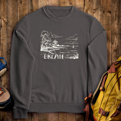 Biscayne National Park Line Drawing Crewneck Sweatshirt