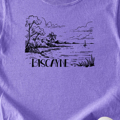 Biscayne National Park Line Drawing Kids Cotton T-Shirt