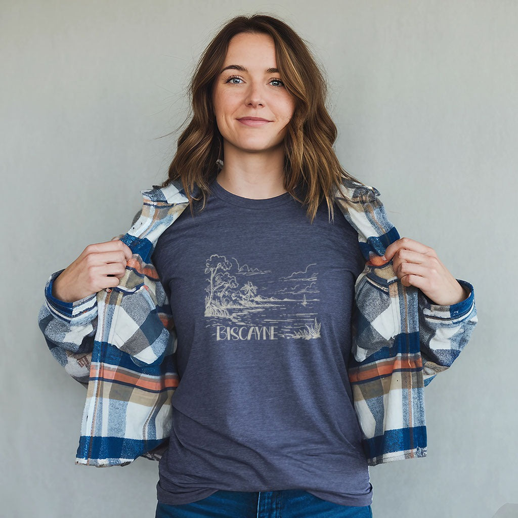 Biscayne National Park Line Drawing T-Shirt