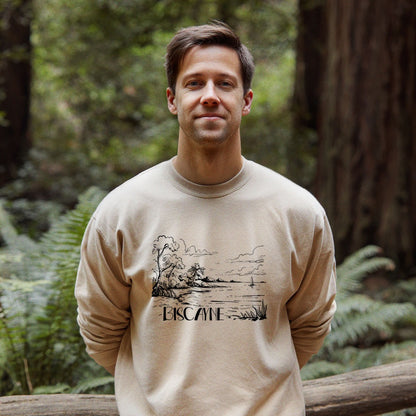Biscayne National Park Line Drawing Crewneck Sweatshirt