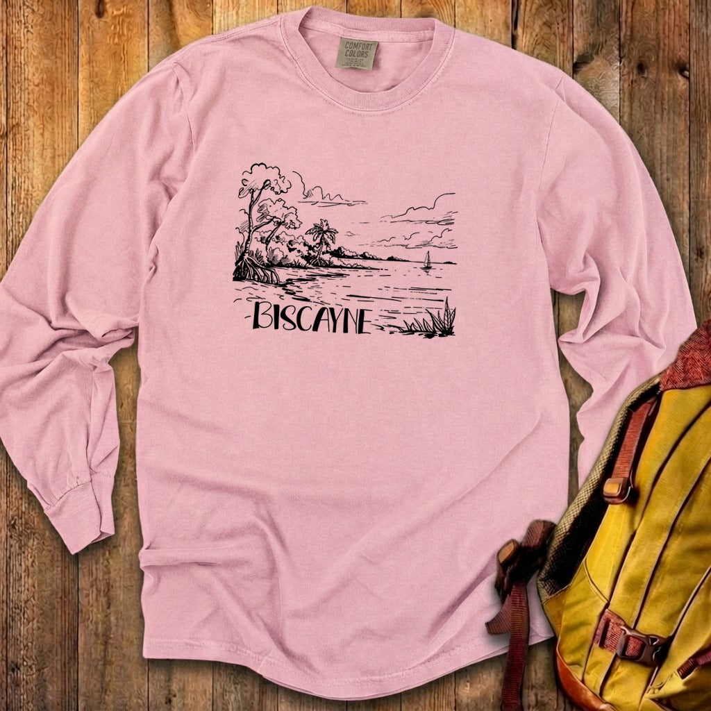 Biscayne National Park Line Drawing Premium Long Sleeve