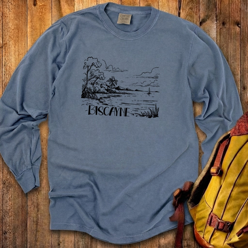 Biscayne National Park Line Drawing Premium Long Sleeve