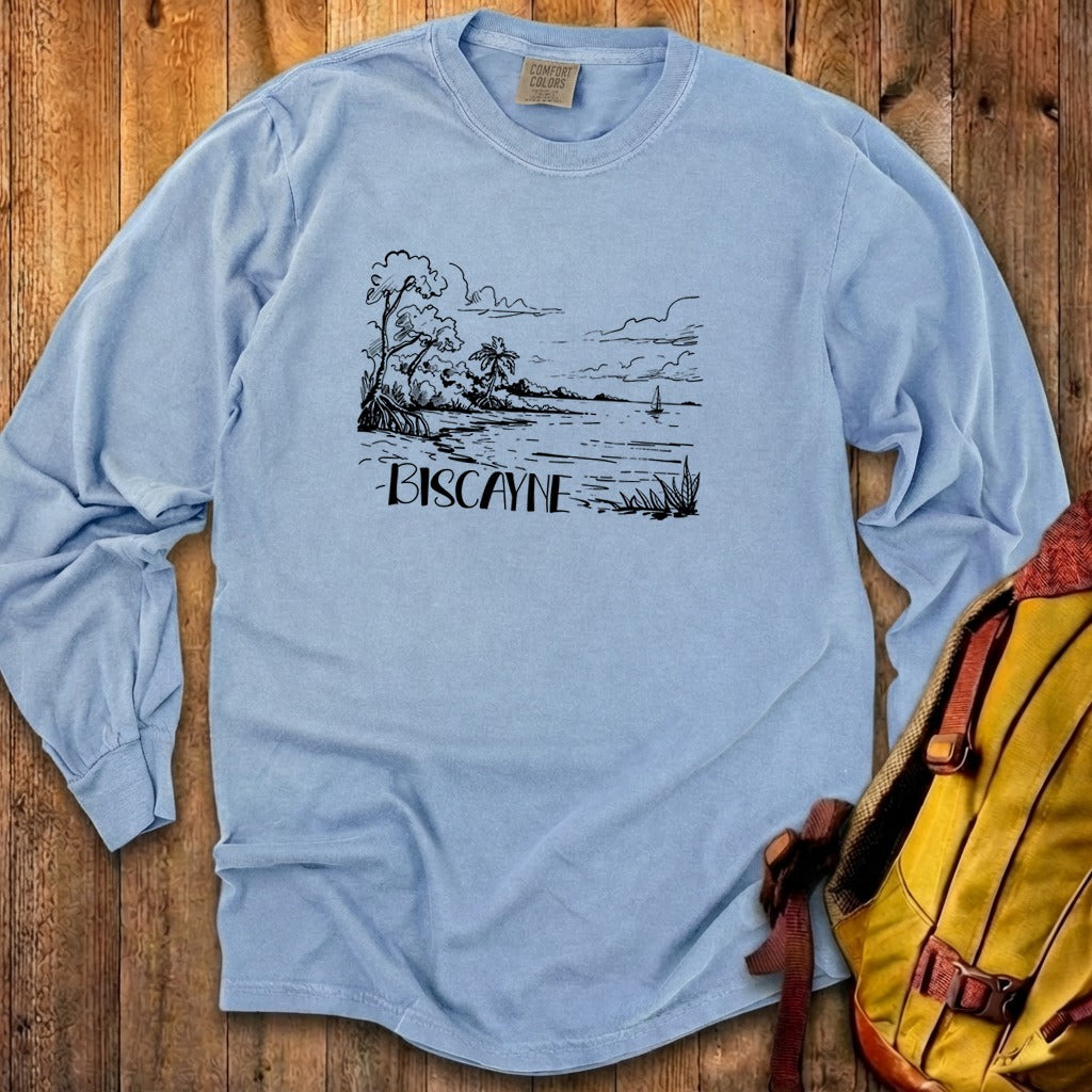 Biscayne National Park Line Drawing Premium Long Sleeve