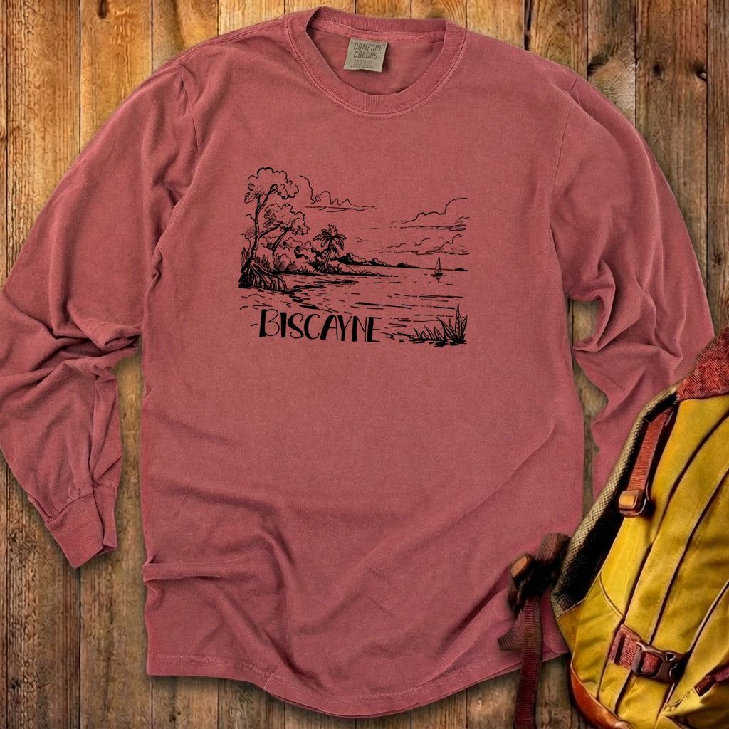Biscayne National Park Line Drawing Premium Long Sleeve