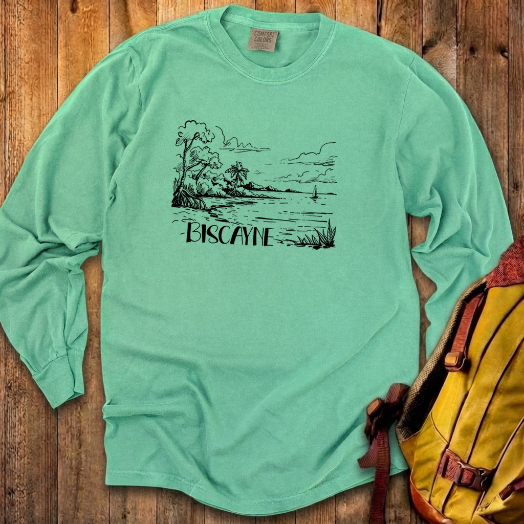 Biscayne National Park Line Drawing Premium Long Sleeve