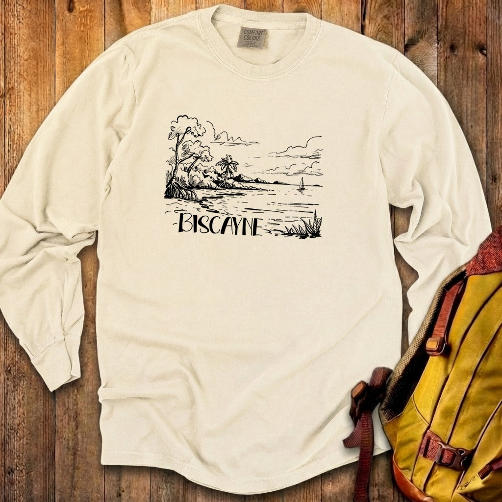 Biscayne National Park Line Drawing Premium Long Sleeve