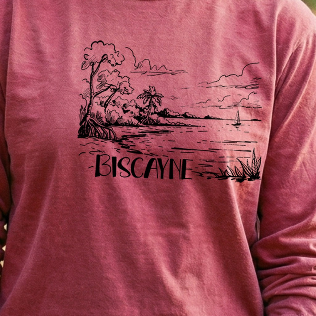 Biscayne National Park Line Drawing Premium Long Sleeve