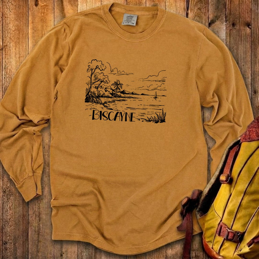 Biscayne National Park Line Drawing Premium Long Sleeve