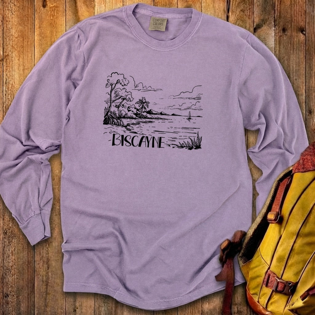 Biscayne National Park Line Drawing Premium Long Sleeve