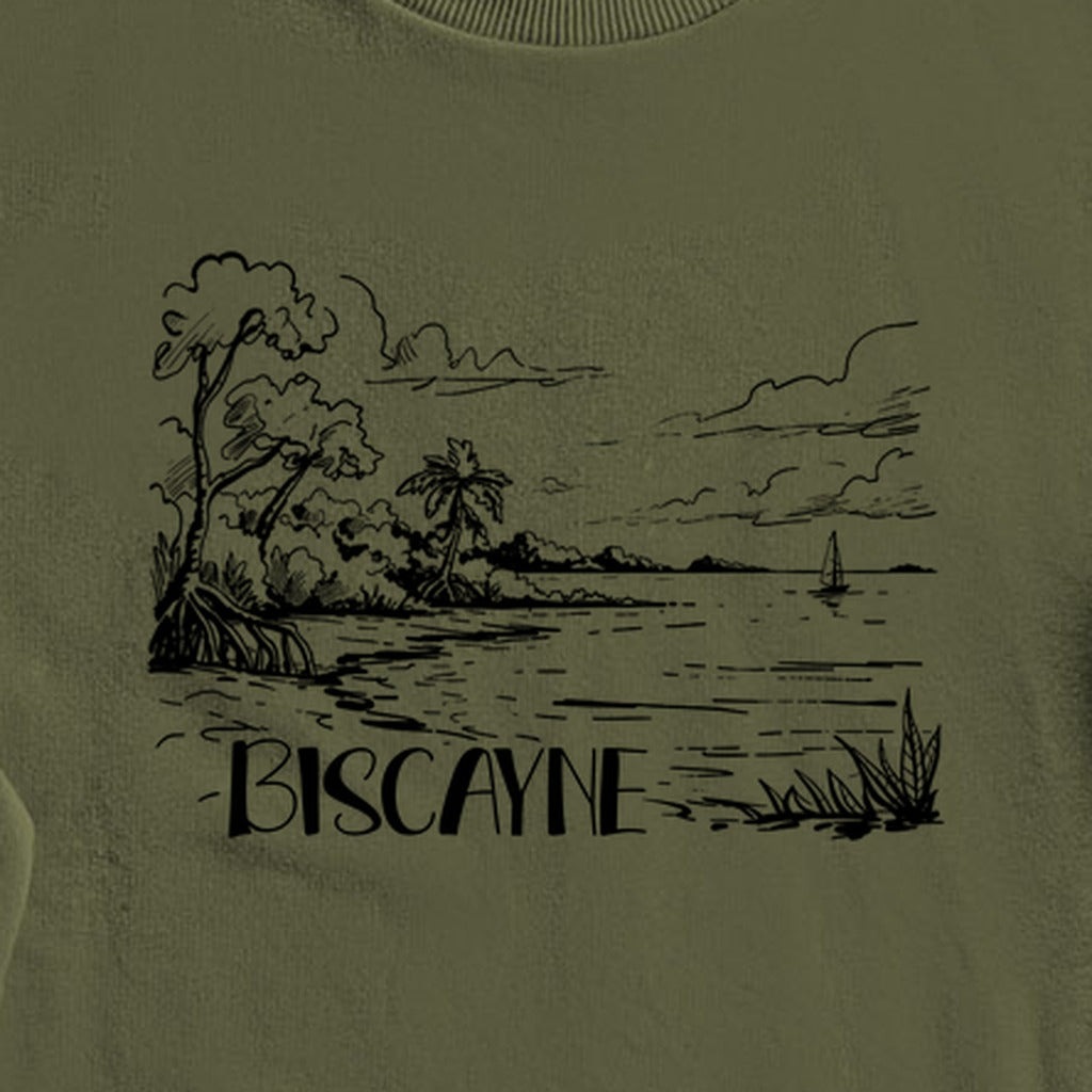 Biscayne National Park Line Drawing Crewneck Sweatshirt