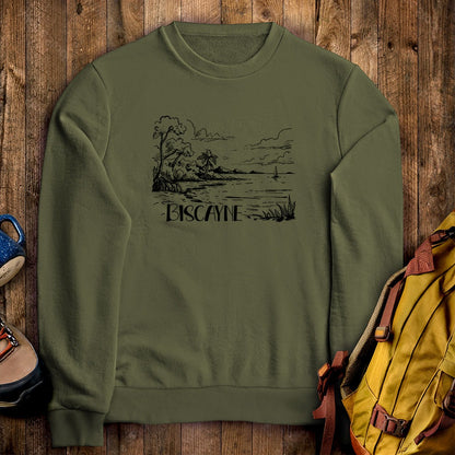 Biscayne National Park Line Drawing Crewneck Sweatshirt