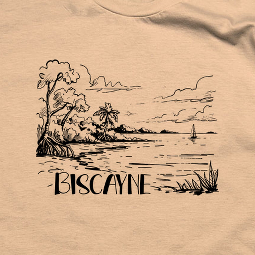 Biscayne National Park Line Drawing T-Shirt
