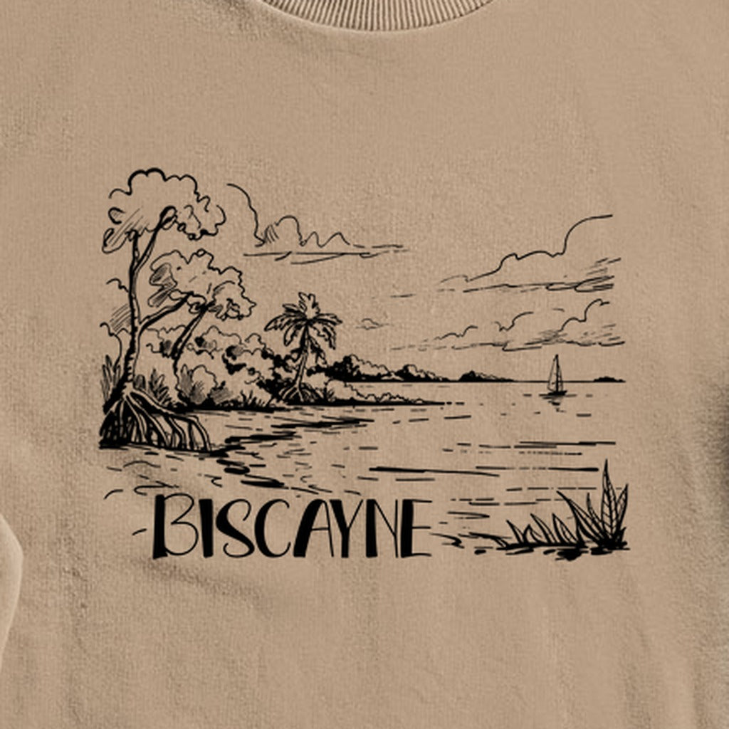 Biscayne National Park Line Drawing Crewneck Sweatshirt