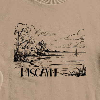 Biscayne National Park Line Drawing Crewneck Sweatshirt
