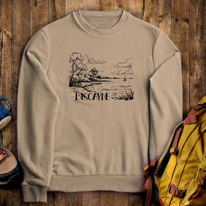 Biscayne National Park Line Drawing Crewneck Sweatshirt