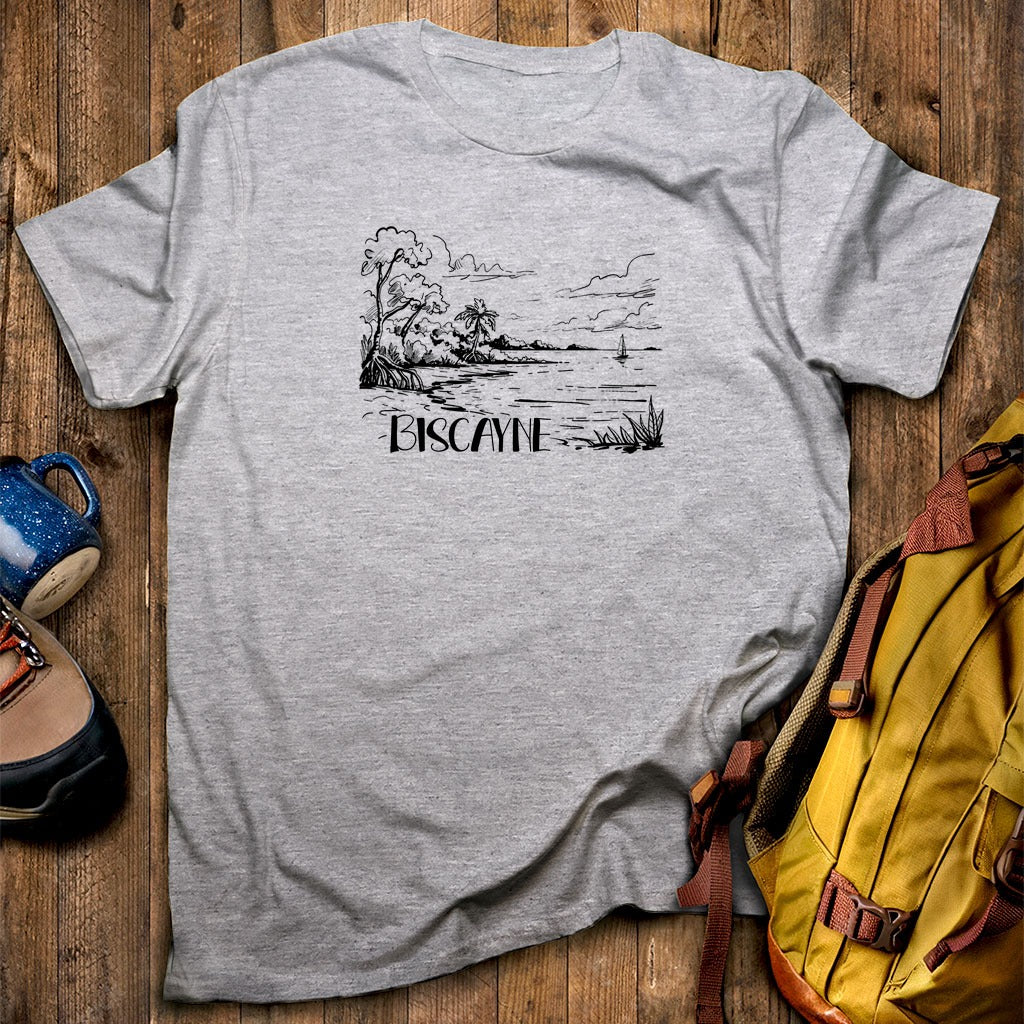 Biscayne National Park Line Drawing T-Shirt