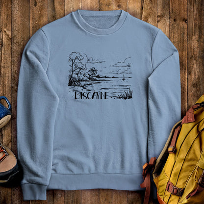 Biscayne National Park Line Drawing Crewneck Sweatshirt