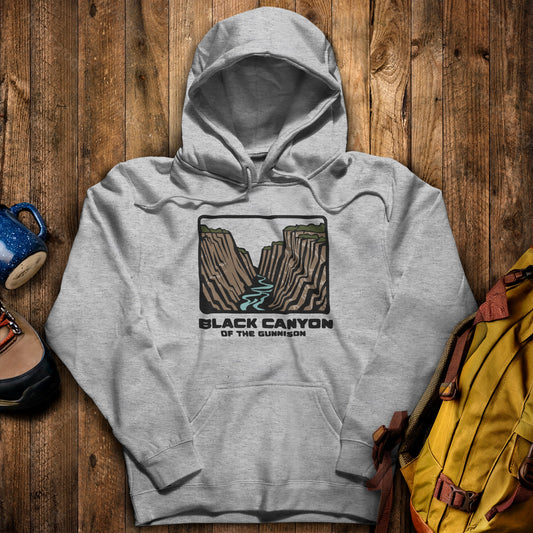 Black Canyon of the Gunnison National Park Hoodie Sport Grey Adventure and Outdoors Themed Hoodie