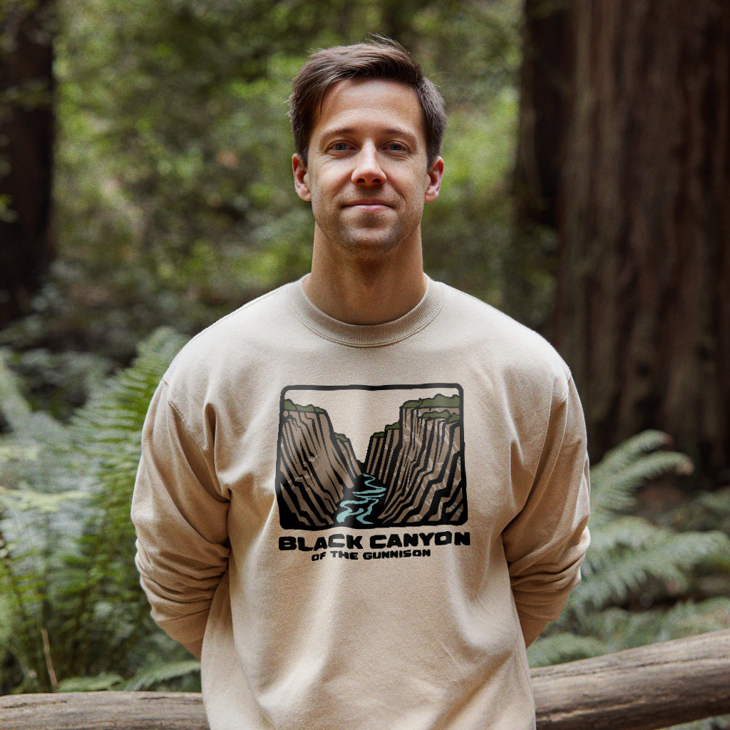 Black Canyon of the Gunnison National Park Crewneck Sweatshirt Adventure and Outdoors Themed Sweatshirt