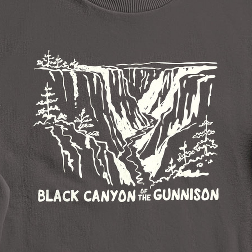 Black Canyon of the Gunnison Line Drawing Crewneck Sweatshirt