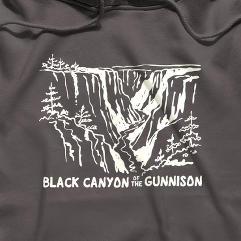 Black Canyon of the Gunnison Line Drawing Hoodie