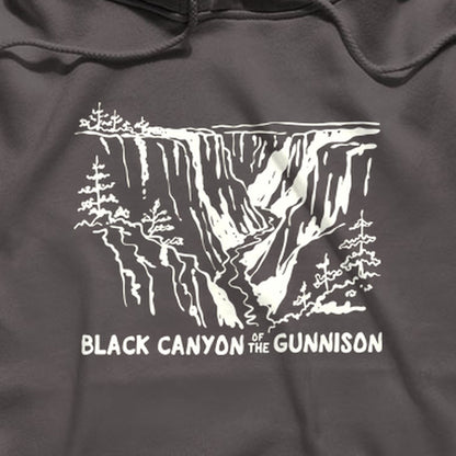 Black Canyon of the Gunnison Line Drawing Hoodie