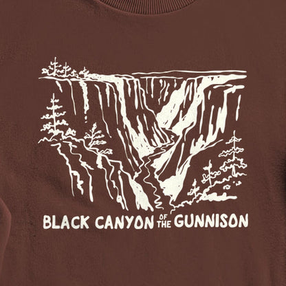 Black Canyon of the Gunnison Line Drawing Crewneck Sweatshirt
