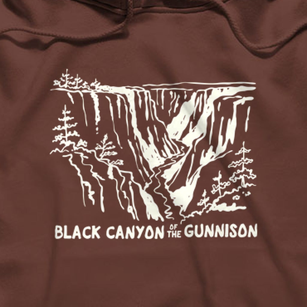 Black Canyon of the Gunnison Line Drawing Hoodie