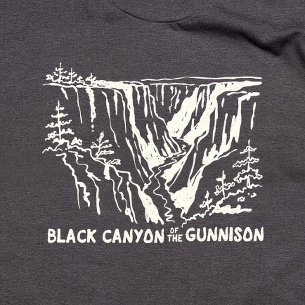 Black Canyon of the Gunnison Line Drawing T-Shirt