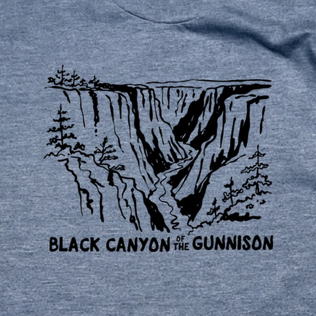 Black Canyon of the Gunnison Line Drawing T-Shirt
