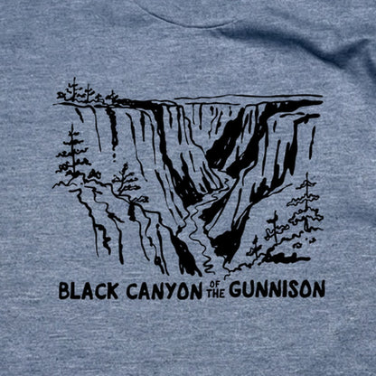 Black Canyon of the Gunnison Line Drawing T-Shirt