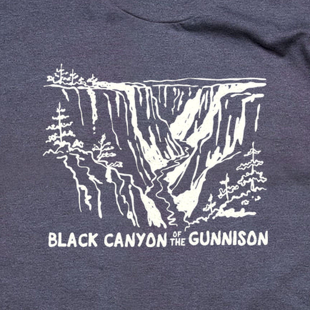 Black Canyon of the Gunnison Line Drawing T-Shirt