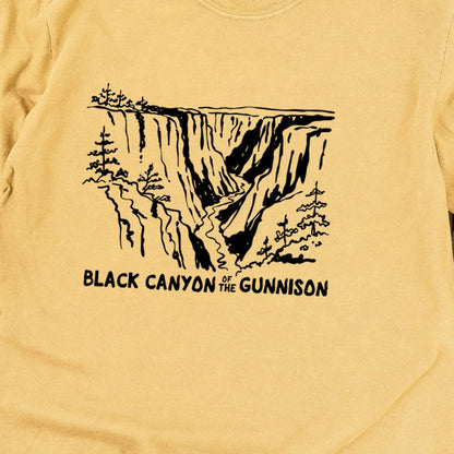 Black Canyon of the Gunnison Line Drawing Premium Long Sleeve