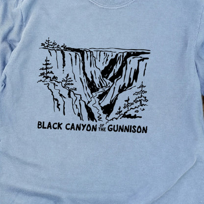 Black Canyon of the Gunnison Line Drawing Premium Long Sleeve