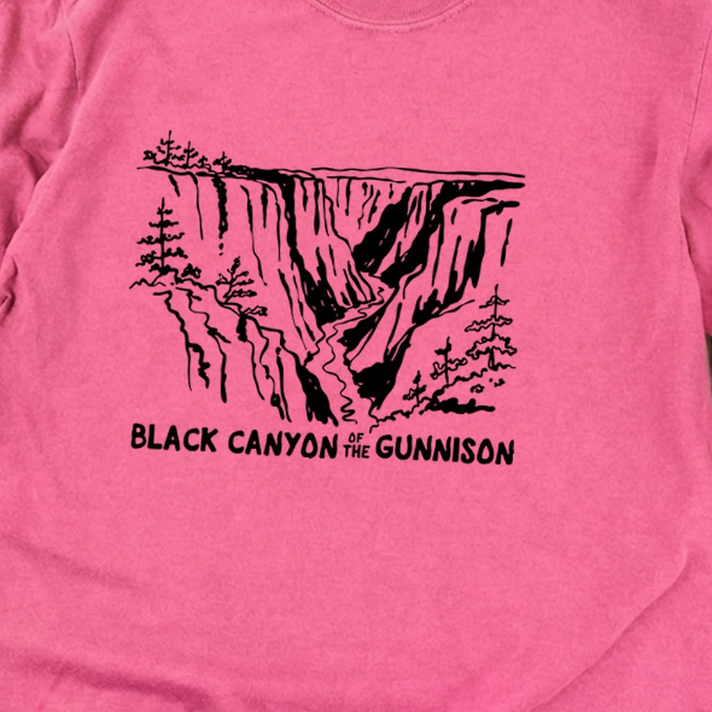 Black Canyon of the Gunnison Line Drawing Premium Long Sleeve