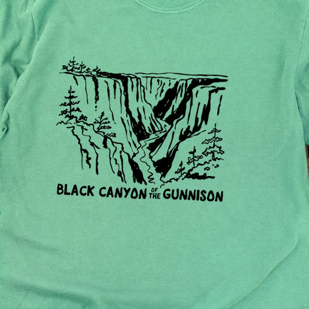 Black Canyon of the Gunnison Line Drawing Premium Long Sleeve