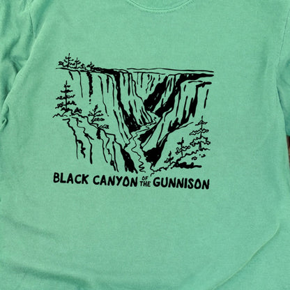 Black Canyon of the Gunnison Line Drawing Premium Long Sleeve