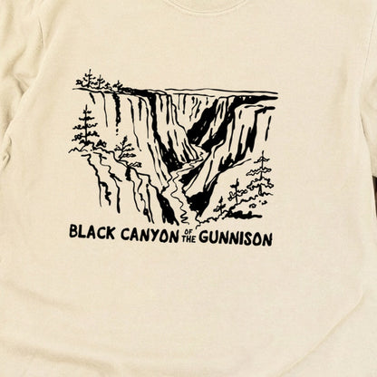 Black Canyon of the Gunnison Line Drawing Premium Long Sleeve