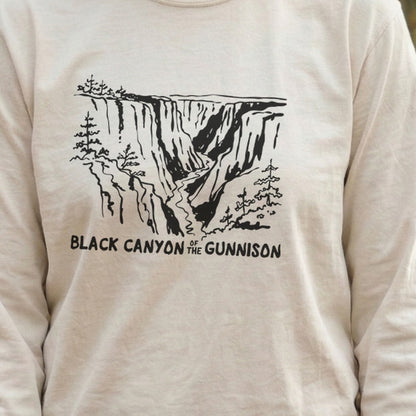 Black Canyon of the Gunnison Line Drawing Premium Long Sleeve