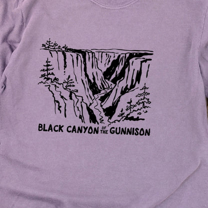 Black Canyon of the Gunnison Line Drawing Premium Long Sleeve