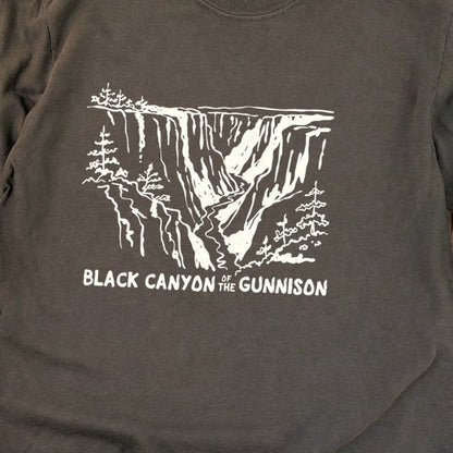 Black Canyon of the Gunnison Line Drawing Premium Long Sleeve