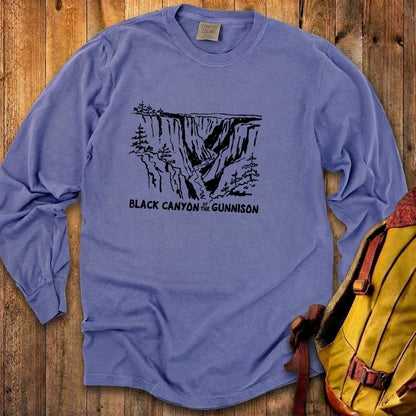 Black Canyon of the Gunnison Line Drawing Premium Long Sleeve